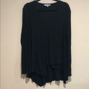 Jennifer Lopez Black Layered VNeck Long Sleeve Top